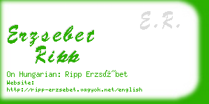 erzsebet ripp business card